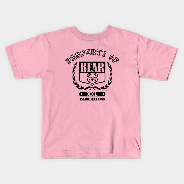 Property of Bear Athletic Gear Kids T-Shirt by bobbuel
